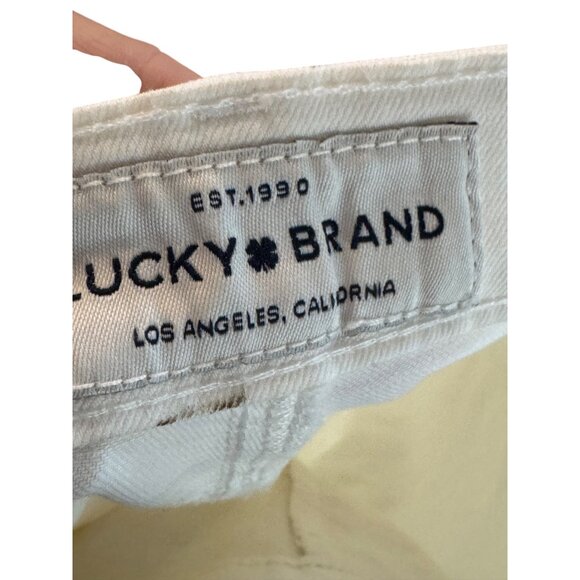 Lucky Brand Womens Ava Skinny Jeans W12/31 White Mid-Rise Denim Cotton Blend - Picture 5 of 12